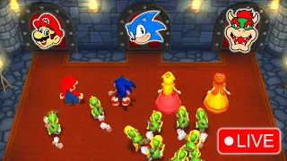 Mario Party 9 Step It Up - Mario vs Sonic vs Peach vs Daisy (Master CPU)