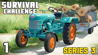 STARTING WITH $0 CAN WE FINISH WITH $10,000,000? | Survival Challenge | Farming Simulator 22 - EP 1