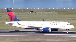 Delta Air Lines Airbus A220-100 [N117DU] Takeoff from PDX