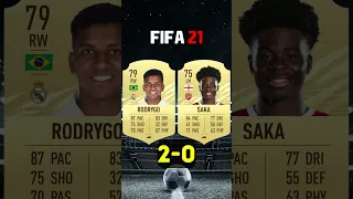 Rodrygo VS Bukayo Saka Fifa Comparison | #fifa23 #eafc24 #comparison #football #shorts #fc24 #fifa24