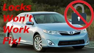 Door Locks Not Locking/Unlocking - Toyota Camry