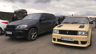 GRANDFATHER on TURBO Moskvich AZLK 2141 vs expensive cars!!!