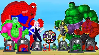 SPIDERMAN x HULK: Spider-Gwen Stacy, SHE HULK & FAT SUPER HERO | Will Who Win? - EVOLUTION Animation