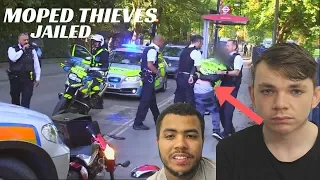 DANGEROUS MOPED THIEVES RAMMED OFF & JAILED= RESULT!