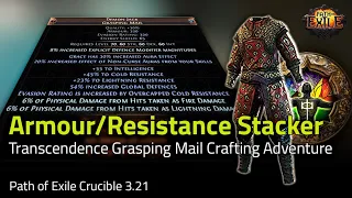 [3.21] Transcendence Armour/Resistance Stacker Grasping Mail Crafting Guide - Path of Exile Crucible