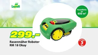 LANDI TV-Werbung – Rasenmäher Roboter RM 18 Okay / Rasenmäher Akku Okay