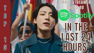 [TOP 15] MOST STREAMED SONGS BY KPOP ARTISTS ON SPOTIFY IN THE LAST 24 HOURS | 22 NOV 2022