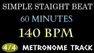 140 BPM Drum Loop - 1 HOUR ~ 4/4 Metronome Beat | Simple Straight Beat - Practice Tool - Drum Beat