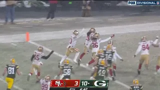 49ers blocked punt TOUCHDOWN ties the game vs Packers🤯 | NFL Playoffs 2022