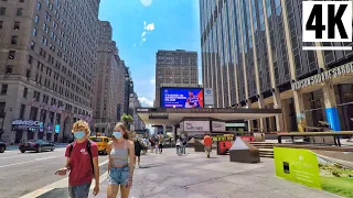 ⁴ᴷ⁶⁰ Walking Madison Square garden via Penn Station New York City 2020 New York City Reopening Tour