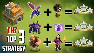 2022-23 😷 | NEW TOP 3 TH7 ATTACK STRATEGIES  | DEFENSE REPLAYS | CLASH OF CLANS.