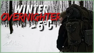 Stürmischer Overnighter bei -5°C | Winterbiwak mit Tarp & Carinthia Defence 4 + Carinthia Tropen