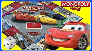 CARS 3 Disney Pixar Monopoly Junior FAMILY GAME NIGHT!  Kids Board Game FUN!  CARS 3