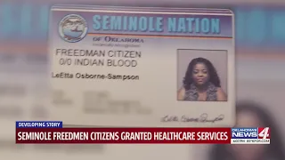 "We feel like somebody now,” Seminole Nation Freedmen now eligible for Indian Health Service care