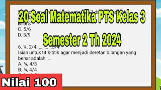 Latihan Soal Matematika PTS Kelas 3 Semester 2 Tahun 2024