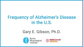 Frequency of Alzheimer's Disease in the U.S.