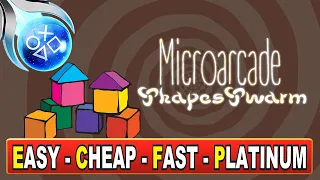 New Easy Cheap & Fast Platinum Game | Microarcade ShapeSwarm Trophy Guide - PS4, PS5