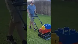 A Reel Lego Lawnmower - First test!