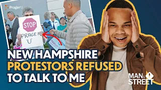 Protesters March to Block PragerU in New Hampshire Schools | Man on the Street