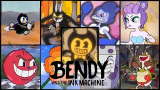 Bendy vs ALL Cuphead Bosses [No Damage] [S Rank] [Expert] (Cuphead MOD)