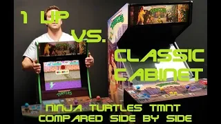 TMNT Arcade 1Up compared to classic arcade cabinet side by side