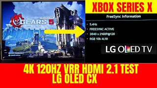 Gears 5 4K 120fps VRR FreeSync Gameplay on Xbox Series X using LG OLED CX