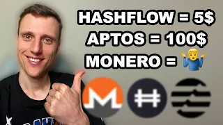 Криптовалюта. Альткоины 2024. Hashflow (HFT) прогноз на 5$. APTOS по 100$ и дохлый Monero (XMR).