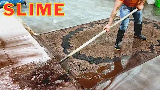 You have not seen such a dirty carpet  |  the brown water was flowing almost like mud constantly!
