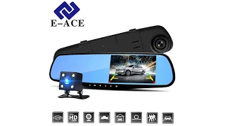 E ACE Full HD 1080 P видеорегистратор зеркало