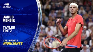 Jakub Mensik vs. Taylor Fritz Highlights | 2023 US Open Round 3