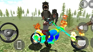 Indian Bikes Simulator Game|New Model Update 3d Modified Gaming Ten Dinosaur Killed #gaming #video🤣