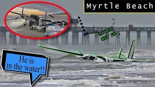 Commander crashes into the Atlantic Ocean waters of Myrtle Beach!