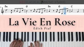 La Vie En Rose - Édith Piaf | Love Song | Piano Tutorial (EASY) | WITH Music Sheet | JCMS