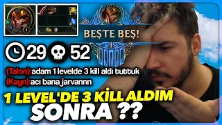 1 LEVEL'DE 5 KİLL PARASI KASTIM 1400 GOLD !! DAKİKA KİLL REKORU KIRDIM !! JARVAN | Ogün Demirci