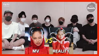 BTS reaction to BLACKPINK 'PINK VENOM' MV VS REALITY [fanmade]