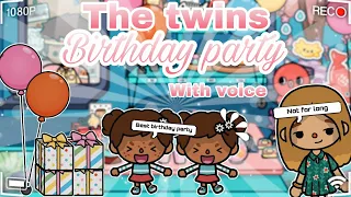 Ep 37 The peach family- the twins birthday party 🥳||with voice|| *something goes wrong*