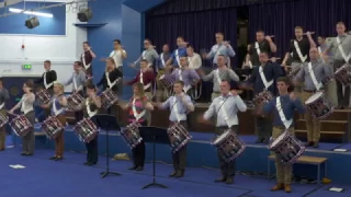 RM Corps of Drums rehearsing for the 2016 Mountbatten Festival of Music