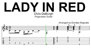 Lady In Red - Chris DeBurgh | Fingerstyle Guitar Tabs