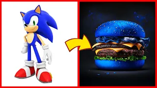 SONIC the Hedgehog ALL CHARACTERS as BURGER 2024