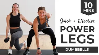 10-Minute LEGS + BUTT Workout (Dumbbells + Optional Booty Band) 🔥