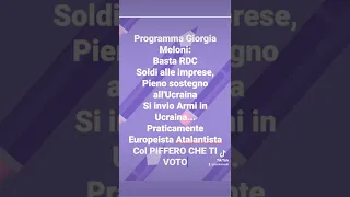 Programma Giorgia Meloni 😆