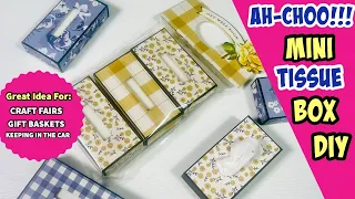 how to MAKE easy MINI TISSUE BOXES diy/ awesome CRAFT FAIR idea!