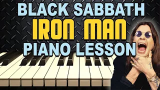 Iron Man Black Sabbath Piano Lesson Tutorial