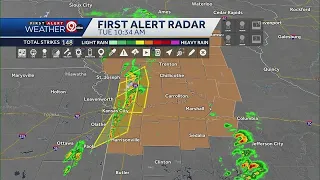 Immediate threat of severe weather cleared from early morning round of storms in the Kansas City ...