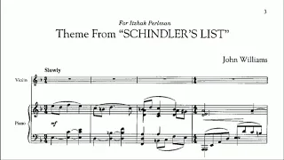 Schindler's List Orchestral Accompaniment