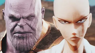 THANOS vs. SAITAMA - Full Fight (EPIC BATTLE) | One Punch Man vs. The Mad Titan | Flipbook Animation