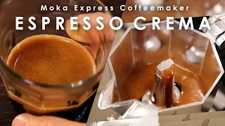 Espresso crema 【マキネッタで濃厚クレマ作成方法】#2//How to make Rich ESPRESSO CREMA with Moka Express BIALETTI