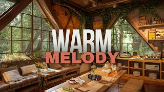 Cozy April Coffee Shop Ambience ☕ Smooth Jazz Music For Relax & Sleep