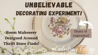 UNBELIEVABLE DECORATING EXPERIMENT/ROOM MAKEOVER USING THRIFTED FINDS/IOD GIVEAWAY