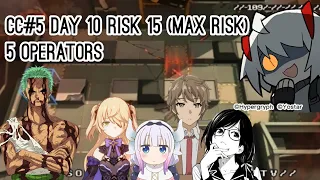 • ARKNIGHTS • CC#5 Daily Stage Day 10 Risk 15 (MAX RISK)「5 OP」